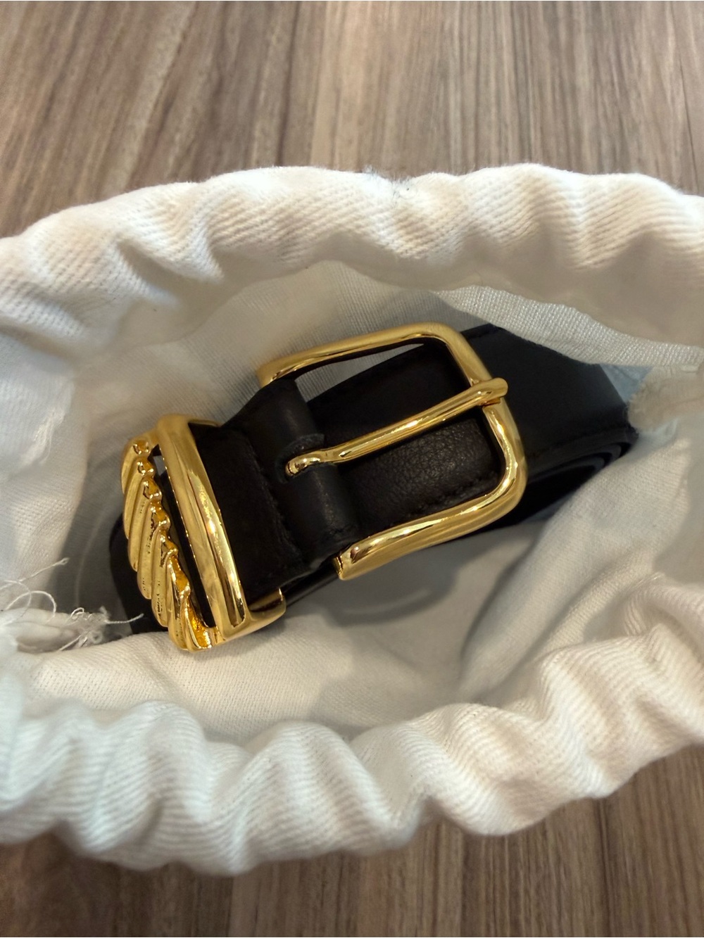AUREUM No. 3 French Rope Belt Black Leather Size M/L - Picture 11 of 13